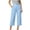 Light Blue, variant on Womens Trousers Warm Weather wide waistband relaxed fit textured fabric yoga workout patch pockets for home fitness Black XXL