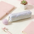 thumbnail image 4 of Glitter Pencil Cases for Students, QQZ Large Capacity Multifunctional Zipper Pouch, Durable Craftsmanship Organizer for Office Art Supplies Makeup Bag, White, 4 of 4