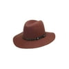 Men's Wool Hat, Leather Band, Burnt Orange One Size FIts HD-210