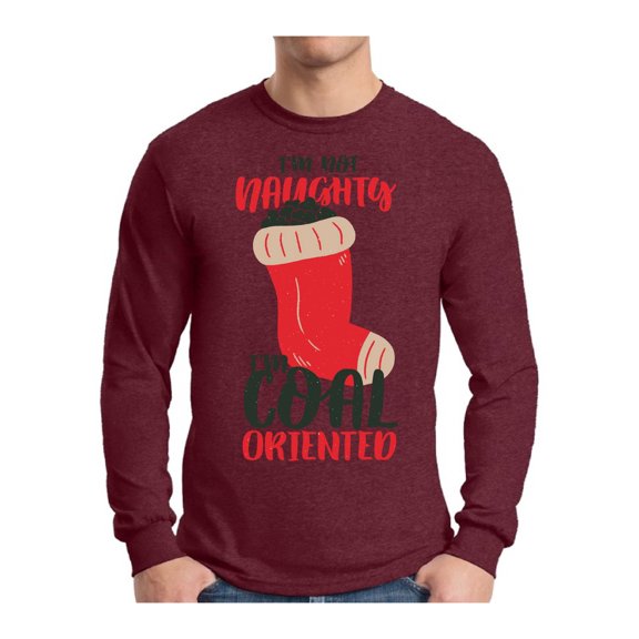 Awkward Styles Xmas Coal Christmas Sweater Long Sleeve T-Shirt for Men