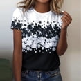 thumbnail image 2 of Birdeem T-Shirts d'Été à Col Rond Imprimés pour Femmes Blouse à Manches Courtes Décontractée, 2 of 6