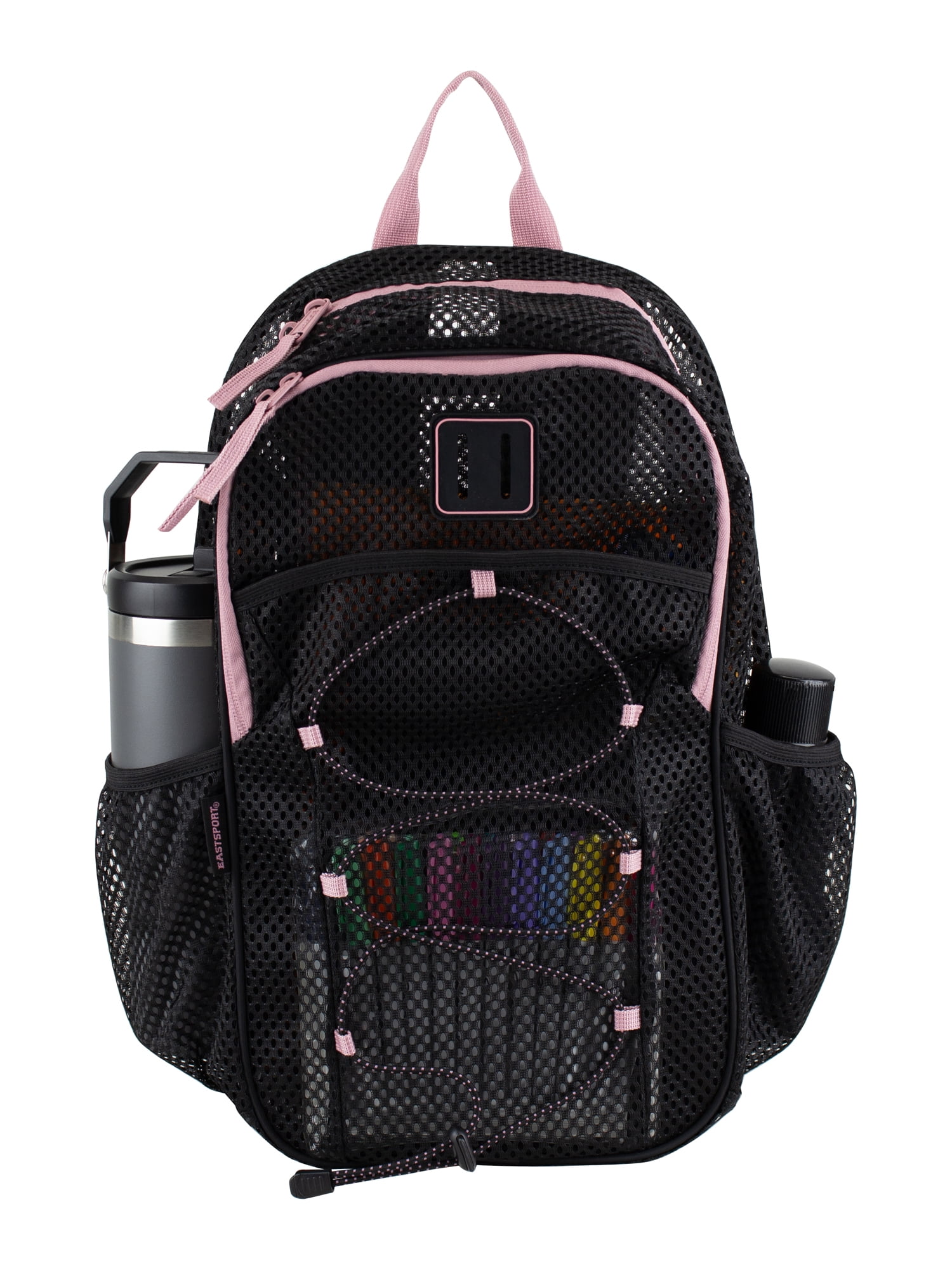 Eastsport Unisex Magna Pro Mesh 17" Backpack, Black/Lilac
