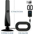 thumbnail image 5 of HD Digital TV Antenna with Long Range Amplifier for 4K TVs, Indoor & RV Use, Flat, 5 of 5