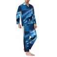thumbnail image 2 of Kdxio A Wolf Barks Out A Window Men’s Pajama Set Pajamas For Men 2 Piece PJ Set with Men Pajama Pants and Long Sleeve T-Shirt Lounge Set-X-Large, 2 of 7