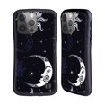 thumbnail image 1 of Head Case Designs Officially Licensed Haroulita Magick - Tarot - Mystical Star And Moon Black Hybrid Case Compatible with Apple iPhone 14 Pro, 1 of 7