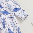 thumbnail image 5 of Okbabeha Baby Halloween Rompers Onesie Dinosaur Pumpkin Print Long Sleeve Zipper Jumpsuit for Newborn Infant Cute Fall Clothes, 5 of 7
