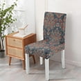thumbnail image 4 of Decorative Vintage Paisley Bohemian Dining Chair Covers Set of 4 Colorful Floral Ethnic Retro Pattern Washable Polyester Stretch Slipcovers Removable Protector for Artistic Decor, 4 of 6