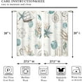 thumbnail image 2 of Vintage Starfish Seashells Small Kitchen Curtains Coral Nautical Window Treatment Coastal Retro Ocean Beach Cafe Short Curtains for Bathroom Dining Room Tier Treatment Drapes 27.5x39 inch, 2 of 6