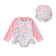thumbnail image 2 of Traje de baño de una pieza para mujer, conjuntos de bikini para mujer y niña, traje de baño estampado de verano, traje de baño de una pieza con media cremallera, traje de baño infantil con sombrero, c, 2 of 8