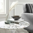thumbnail image 2 of Modway Lippa Table d'Appoint Ronde en Terrazzo de 20 Pouces en Terrazzo Blanc, 2 of 7