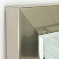 Head West Brushed Nickel Frame Vanity Mirror with Chrome Liner 23" x