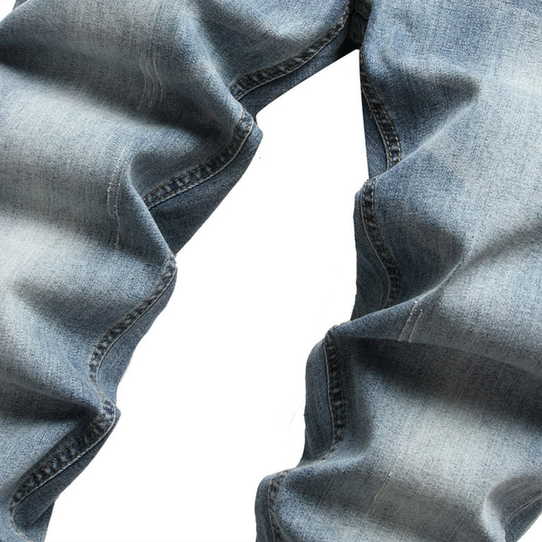 YYDGH Men's Skinny Jeans Casual Slim-fit Straight Printed Denim