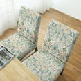 thumbnail image 5 of Stretch Parson Chair Slipcovers for Dining Room Set of 4,William Morris Vintage Floral Dining Chair Covers Elegant Chic Removable Chair Seat Protectors Covers for Kitchen,Wedding,Ceremony,White/Green, 5 of 6