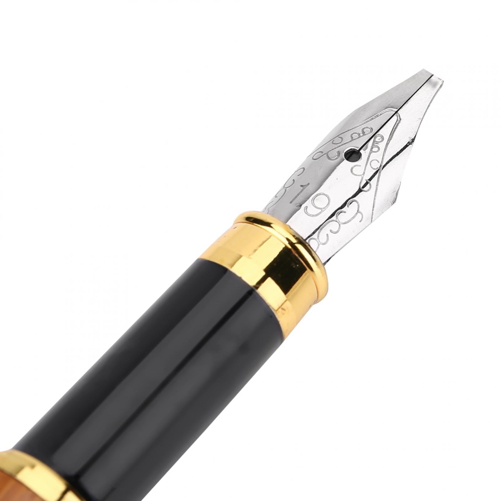 Wordsworth & Black Fountain Pen, Medium Nib Ink Pen, Black Gold -  Refillable, Calligraphy