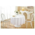 thumbnail image 4 of 5 Pack Round Tablecloth 120 Inch White Tablecloth, Polyester Fabric Washable Table Cloth for Home, Party, Wedding or Restaurant Use., 4 of 6
