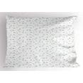 thumbnail image 2 of Ambesonne Stars Pillow Sham, Hand Drawn Doodle Shapes, 26" X 20", Earth Yellow Blue Grey, 2 of 2