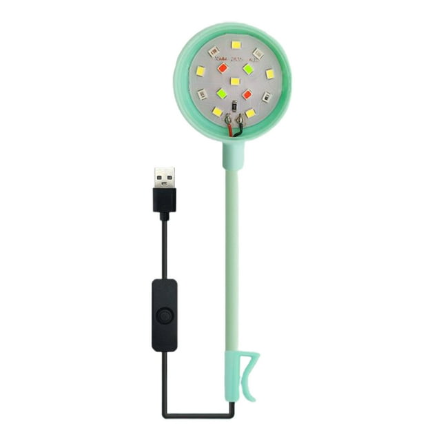 CSChome Lumières de Poisson LED Lumière d'Aquarium 360 Degrés Réglable Opération Simple Tube Universel Étanche Lampe à Clip