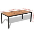 thumbnail image 5 of vidaXL 9 Piece Outdoor Dining Set with Cushions Poly Rattan, 5 of 5