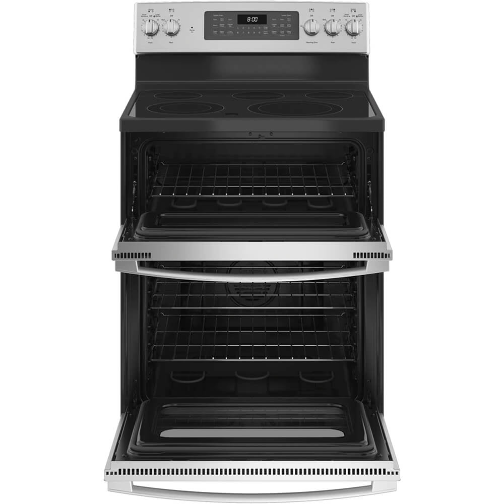 GE® 30" Free-Standing Electric Double Oven Convection Range