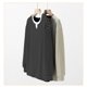 thumbnail image 4 of Kalauyu Men's Casual Striped Shirts Crewneck Long Sleeve Basic T-Shirt Basic Daily Work Stripe Tee Tops, 4 of 7