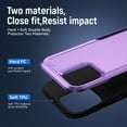 thumbnail image 2 of Feishell Case Fit for iPhone 11 Pro 5.8 inch,Military Grade Shockproof Protection Hybrid Armor Double Layer Hard PC + Soft TPU Drop Resistant Anti-Fingerprint Phone Cover,Purple+Black, 2 of 5