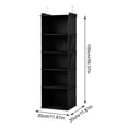 thumbnail image 2 of 5 Hanging Closet Organizer With 2 Side Pockets, Sturdy Hanging Storage Unit For Bedroom Wardrobe Daily Clothes Organization(Black), 2 of 5