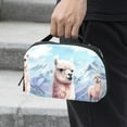 thumbnail image 2 of Alpaca USB Organizer Charger Case Power Plug Travel Organizer Small Kitchen Cord Organizer Digital Pouch Oxford Cloth Waterproof Travel Electronics Gadgets Storage Bag 5.9x9.44x3.14 in, 2 of 6