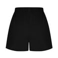 thumbnail image 6 of Kovlvoll Summer Shorts for Women Casual High Waist Drawstring Beach Hiking Solid Color Lounge Shorts with Pockets, 6 of 7