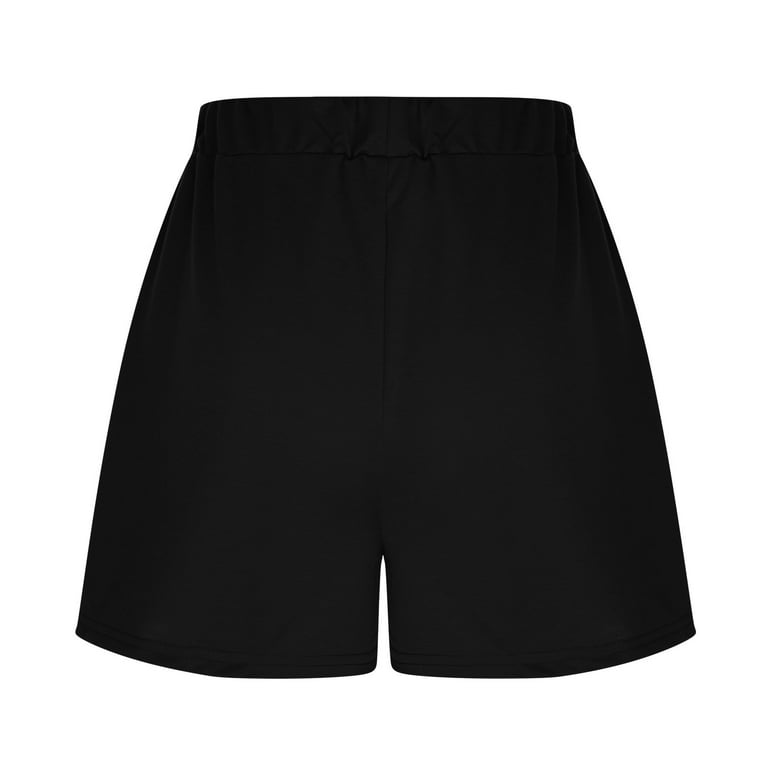 QUYUON Ruffle Shorts Women Womens Gym Shorts Workout Shorts for Ladies Gym  Mid Thigh Shorts for Women Bermuda Shorts Pants Style S-1370 Chino Shorts