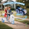 thumbnail image 2 of Okybaby 12V Kids Ride On 2-Seater Motorcycle with Dual Motors, 3 Wheels Electric Motorcycle with Bluetooth, Music, USB, LED Light, Battery Powered Ride on Toy Car for Kids Aged 3-6, Blue, 2 of 9