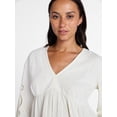 thumbnail image 5 of Time and Tru Women's Long Sleeve Poet Sleeve Broderie Anglaise Top, Sizes XS-XXXL, 5 of 6