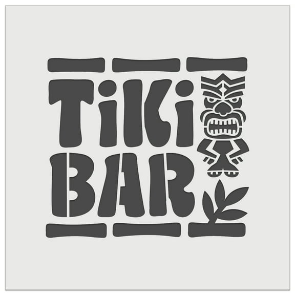 Tiki Bar DIY Cookie Wall Craft Stencil - 5.5 Inch