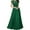 Green, variant on ZenCart Women's Lace Maxi Dress Crew Neck Pleated Swing A-line Dress Mother of The Bride Long Dress for Wedding Party