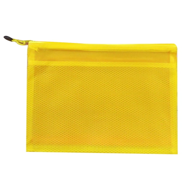 Methold Bolsa transparente de doble rejilla con cremallera para documentos, suministros de papelería de oficina, PVC, A4/A5/A6/B5 Type9 NO9