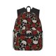 thumbnail image 1 of Fotbe Red Rose Skull Mochila Ligera Casual para Laptop para Hombres y Mujeres, Mochila Impermeable de Uso Diario, Mochila para Universidad, 1 of 6