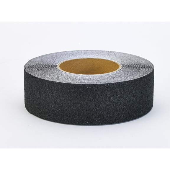 Aluminum Oxide Non Skid Abrasive Safety Tape, 60' Length x 2 Width, Black