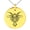 Gold, variant on Stainless Steel Oriental Dark Dragon Engraved Small Medallion Circle Charm Pendant Necklace