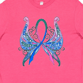 thumbnail image 4 of Inktastic Thyroid Cancer Awareness with Butterfly Ribbon Words Youth T-Shirt, 4 of 5