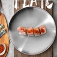 thumbnail image 3 of Plato Plano De Acero Inoxidable, Plato Grueso Con Doble Aislamiento Para Barbacoa, 14cm, 5x, 3 of 8