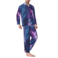 thumbnail image 2 of Fotbe Mystical White gorilla Jungle Pijama de Hombre con Estampado de Manga Larga, Conjunto de 2 Piezas, Ropa de Dormir Suave y Cómoda con Bolsillos-X-Large, 2 of 7