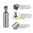 thumbnail image 4 of Uxcell Point Cutting Roundover Router Bit 3/16" Radius 3/8" Dia CNC Router Bit, 4 of 7
