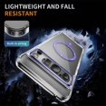 thumbnail image 5 of for Google Pixel 8 Pro Case 6.7" 2023,Tough Clear Protective Shockproof Slim Phone Case [Compatible with Magsafe] [Non-Yellowing] [10 FT  Grade Drop Protection] Clear（Purple）, 5 of 18