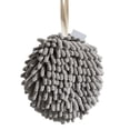 thumbnail image 2 of Cute Fuzzy Chenille Hand Towel Ball with Hanging Loops, Hanging Hand Towels for Bathroom Kitchen Quick Dry, Absorbent Hand Bath Towel, 2 of 5