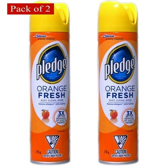 Pledge Furniture Spray Orange Fresh 275g (Pack of 2)