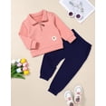 thumbnail image 5 of ZOEREA Kids Toddler Girls Clothes Outfits 2 Piece Zip Tops Long Sleeve Fashion Fall Winter Clothing Set 2-7 Years, 5 of 6