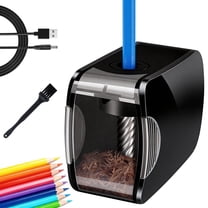 AGCAN Electric Pencil Sharpener, Helical Blade Pencil Sharpeners for 6-8mm Standard/Colored Pencils, Auto Stop Electric Sharpener Plug in with Adapter for Office, Classroom, Home