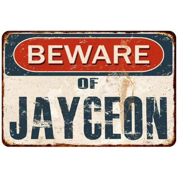 Beware of JAYCEON Metal Sign Rusty Wall Decor 8x12 108120041836