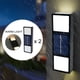 thumbnail image 1 of Apliques de pared para exteriores (paquete de 2) | Lámpara LED solar moderna con iluminación vertical y horizontal | Iluminación para porche, jardín y patio, resistente al agua IP65, color negro, 1 of 5