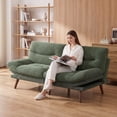 thumbnail image 5 of CHITOOMA 75" Futon Sofa Bed with Adjustable Backrest and Armrests, Convertible Sleeper Couch for Living Room, Bedroom, Apartment or Office, Green, 5 of 10