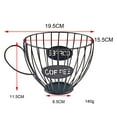 thumbnail image 5 of Cafe Bar Coffee Pod Holder Organizer Kitchen Fruits Snack Storage Save Space Black, 5 of 5